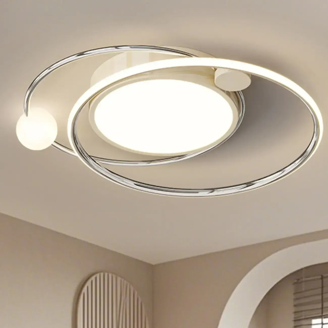 Plafonnier circulaire encastré à intensité variable pour chambre moderne