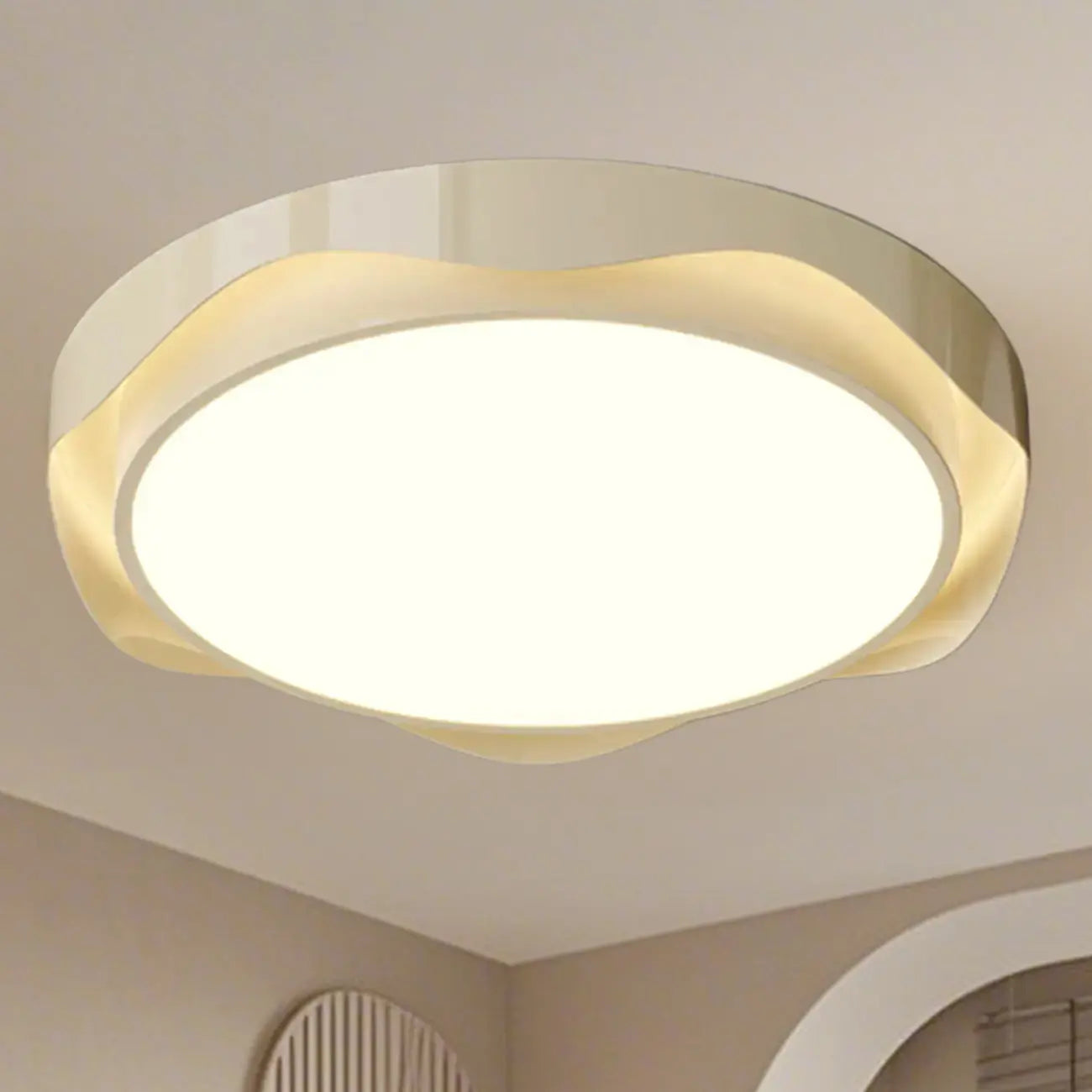 Plafonnier circulaire encastré à intensité variable pour chambre moderne