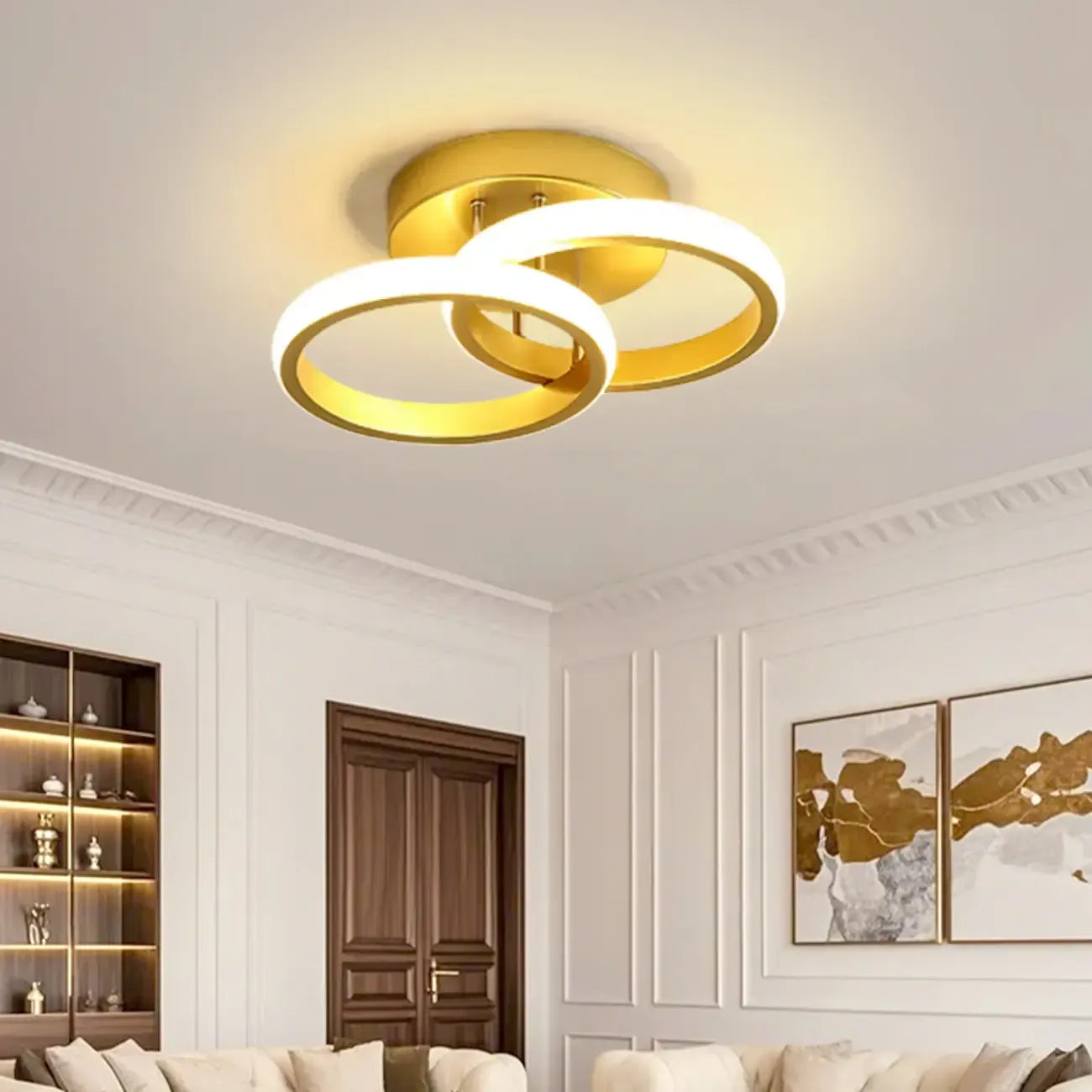 Plafonnier semi-encastré LED miniature moderne pour salon