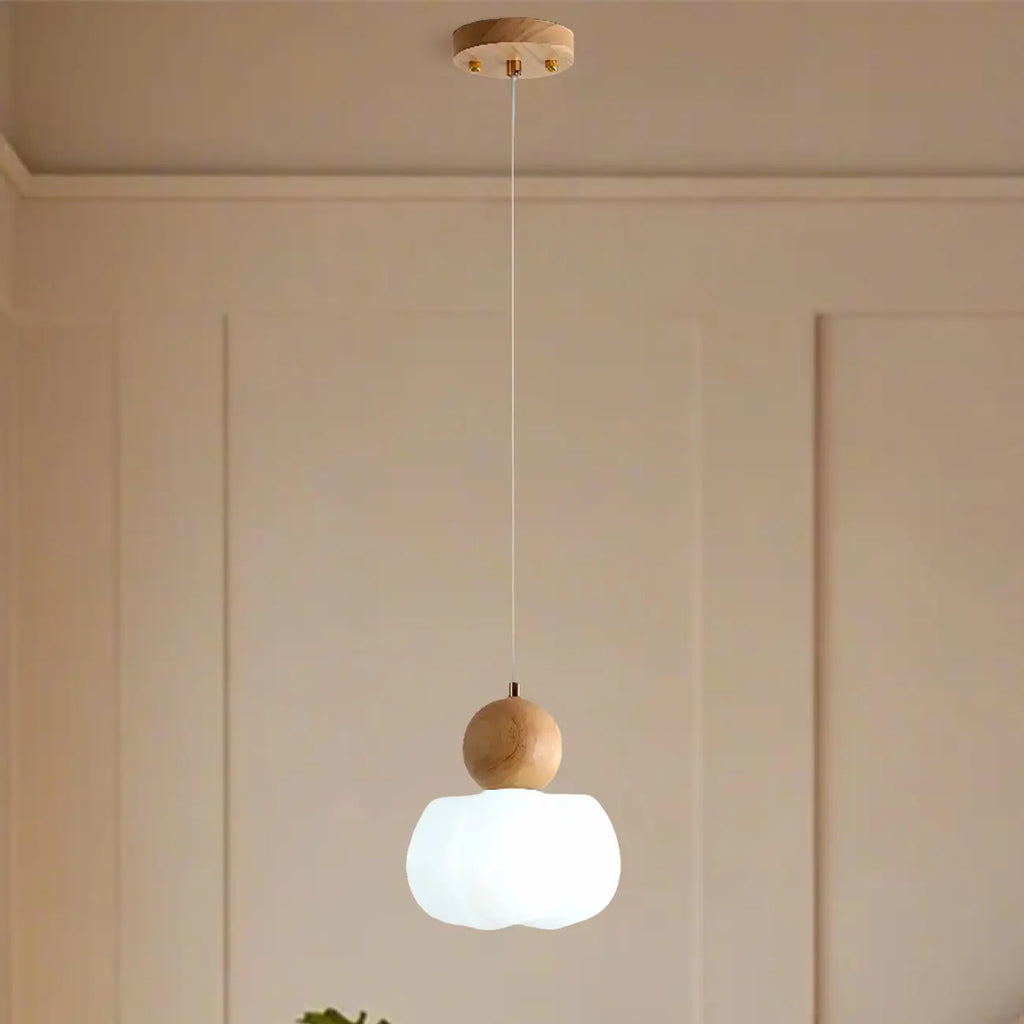 Suspension moderne en bois en forme de nuage pour chambre