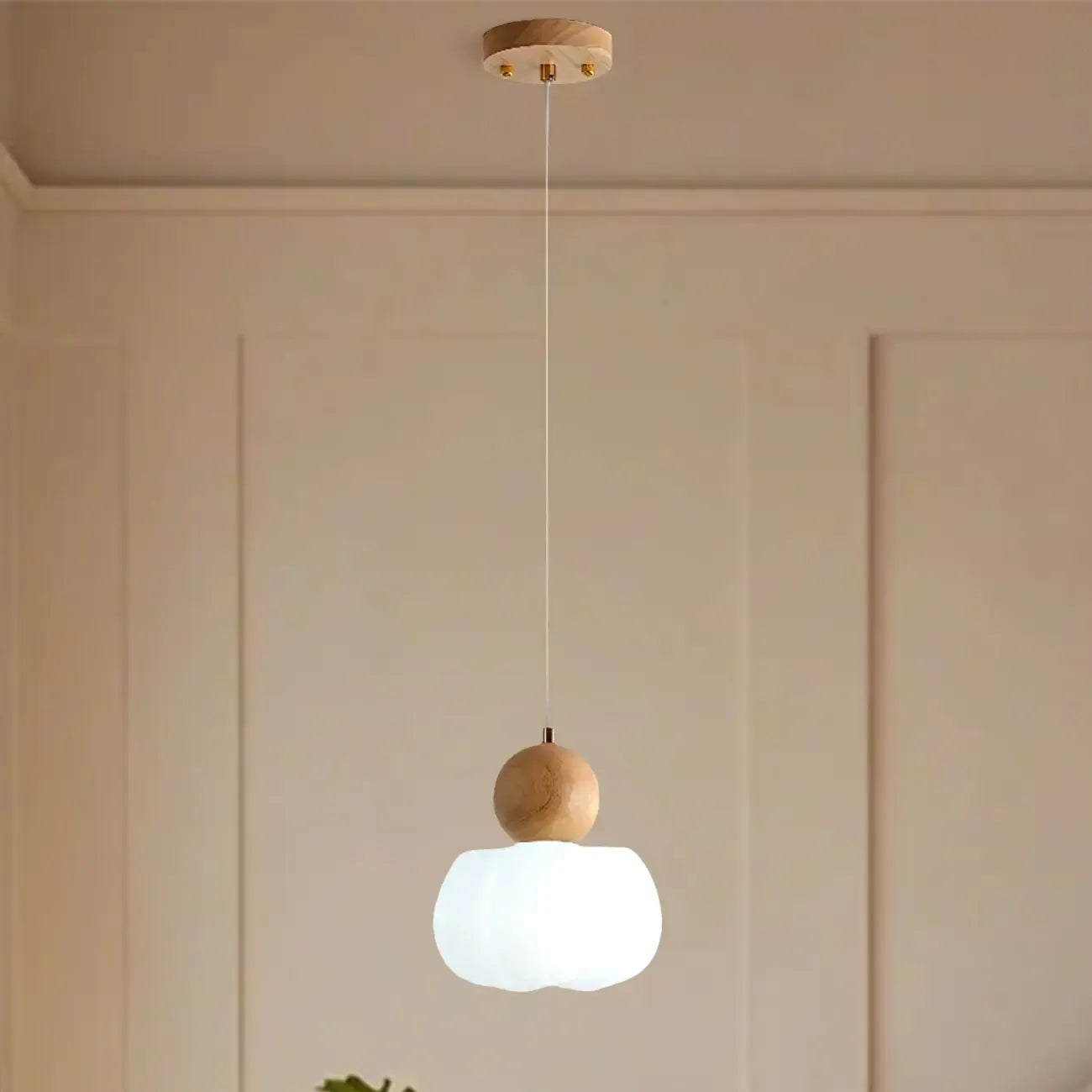 Suspension moderne en bois en forme de nuage pour chambre