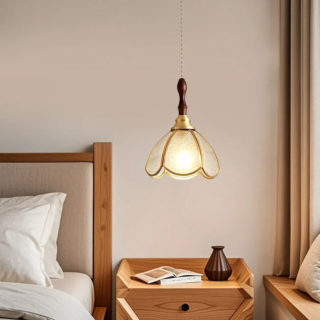Suspension florale rétro en vitrail pour une décoration intérieure élégante