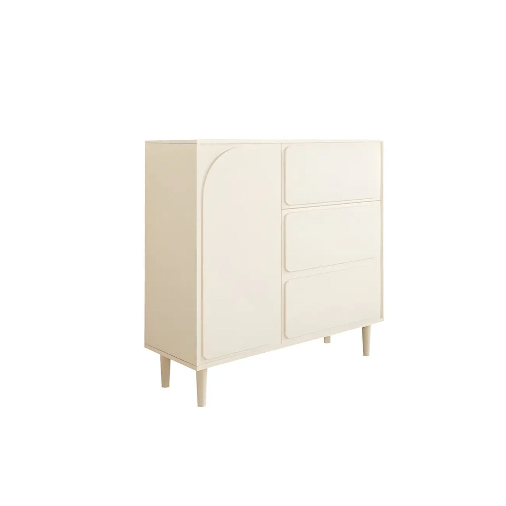 Commodes et chiffonniers modernes en bois blanc avec tiroirs à fermeture amortie
