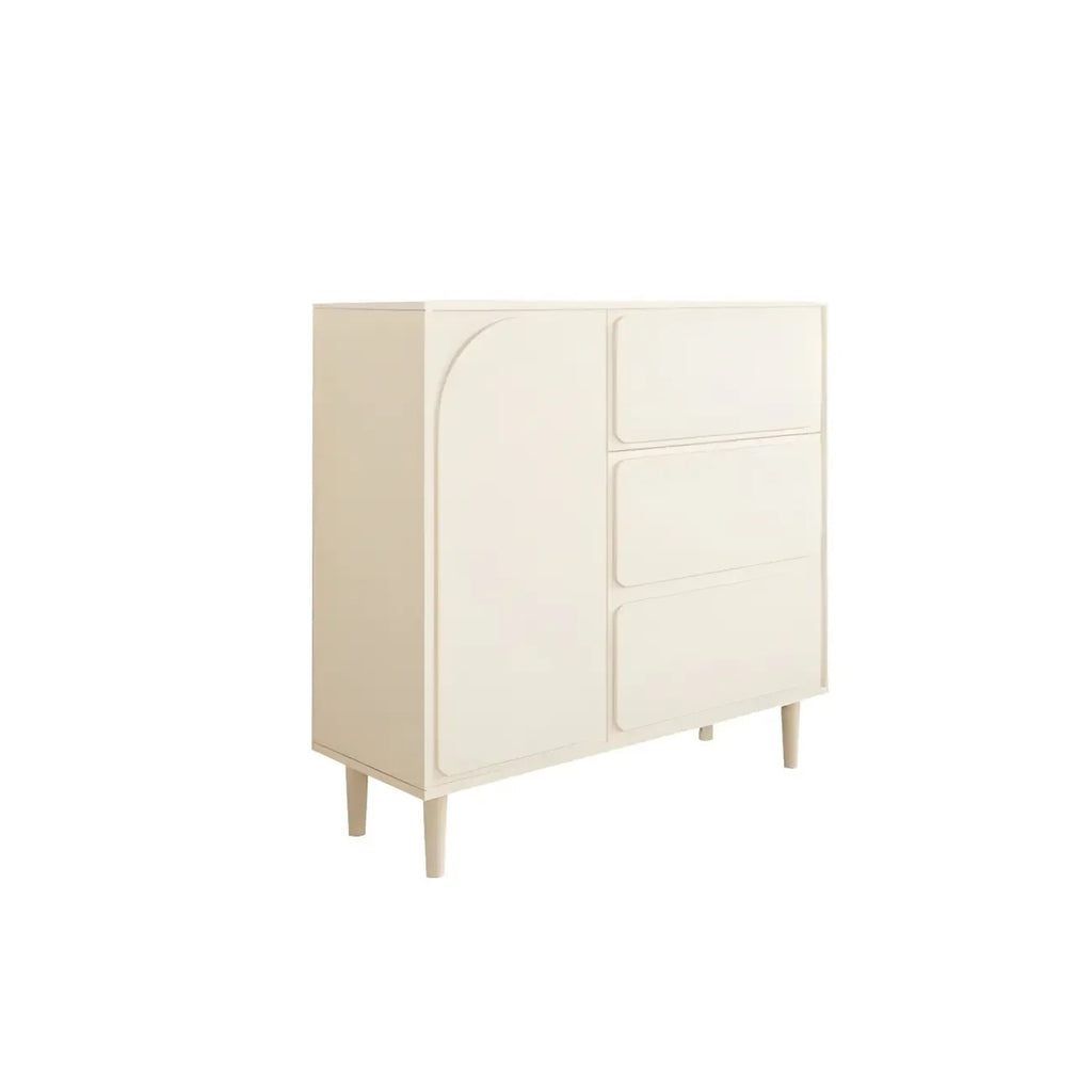 Commodes et chiffonniers modernes en bois blanc avec tiroirs à fermeture amortie