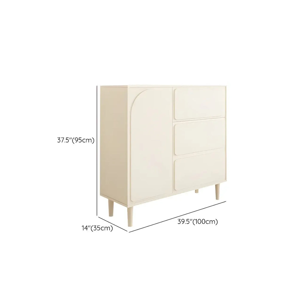 Commodes et chiffonniers modernes en bois blanc avec tiroirs à fermeture amortie