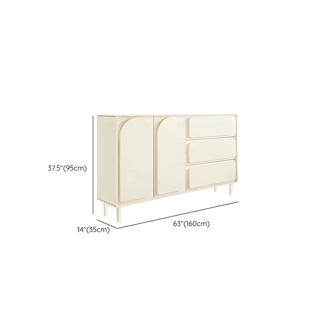 Commodes et chiffonniers modernes en bois blanc avec tiroirs à fermeture amortie