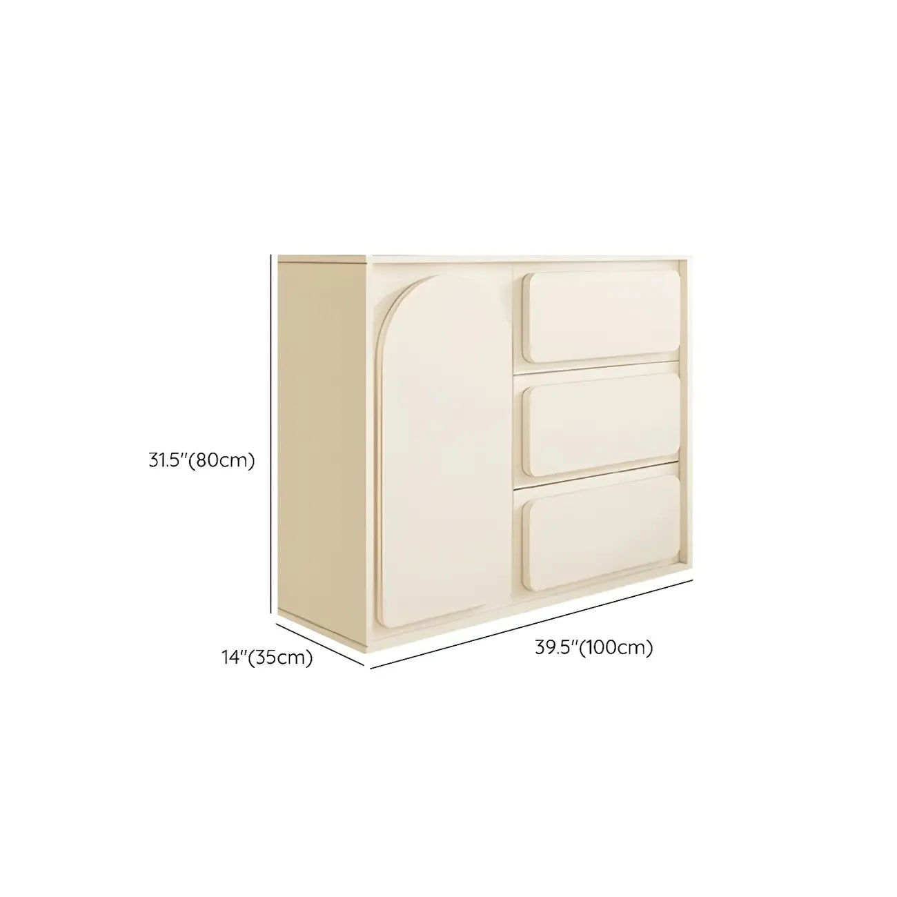 Commodes et chiffonniers modernes en bois blanc avec tiroirs à fermeture amortie