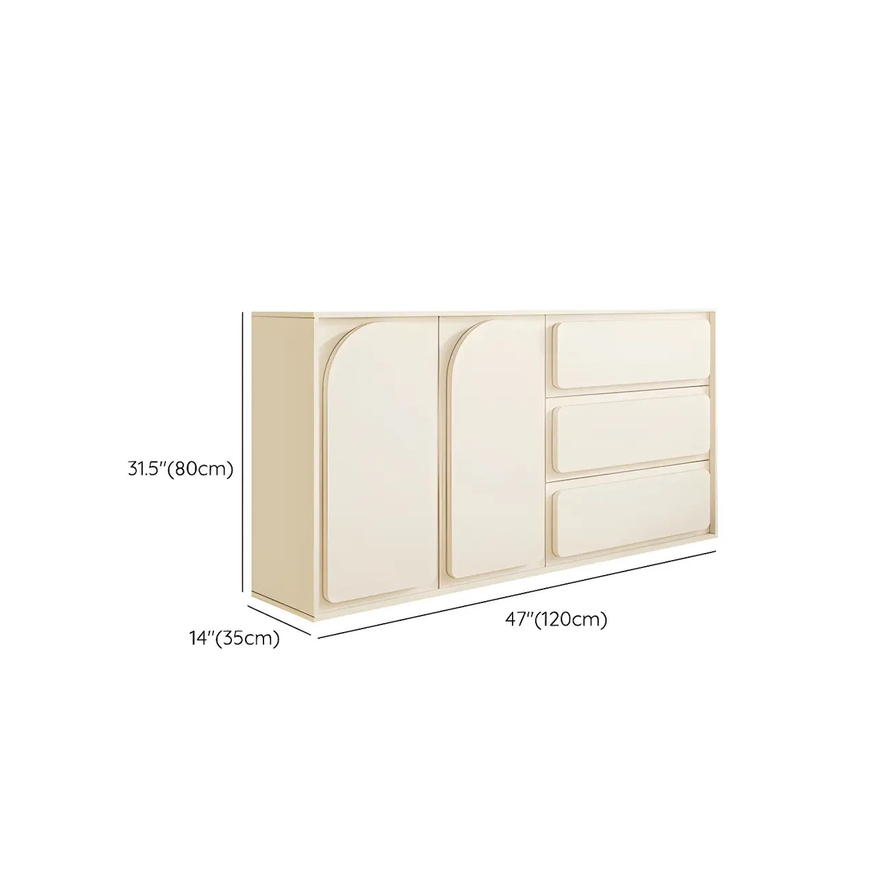 Commodes et chiffonniers modernes en bois blanc avec tiroirs à fermeture amortie