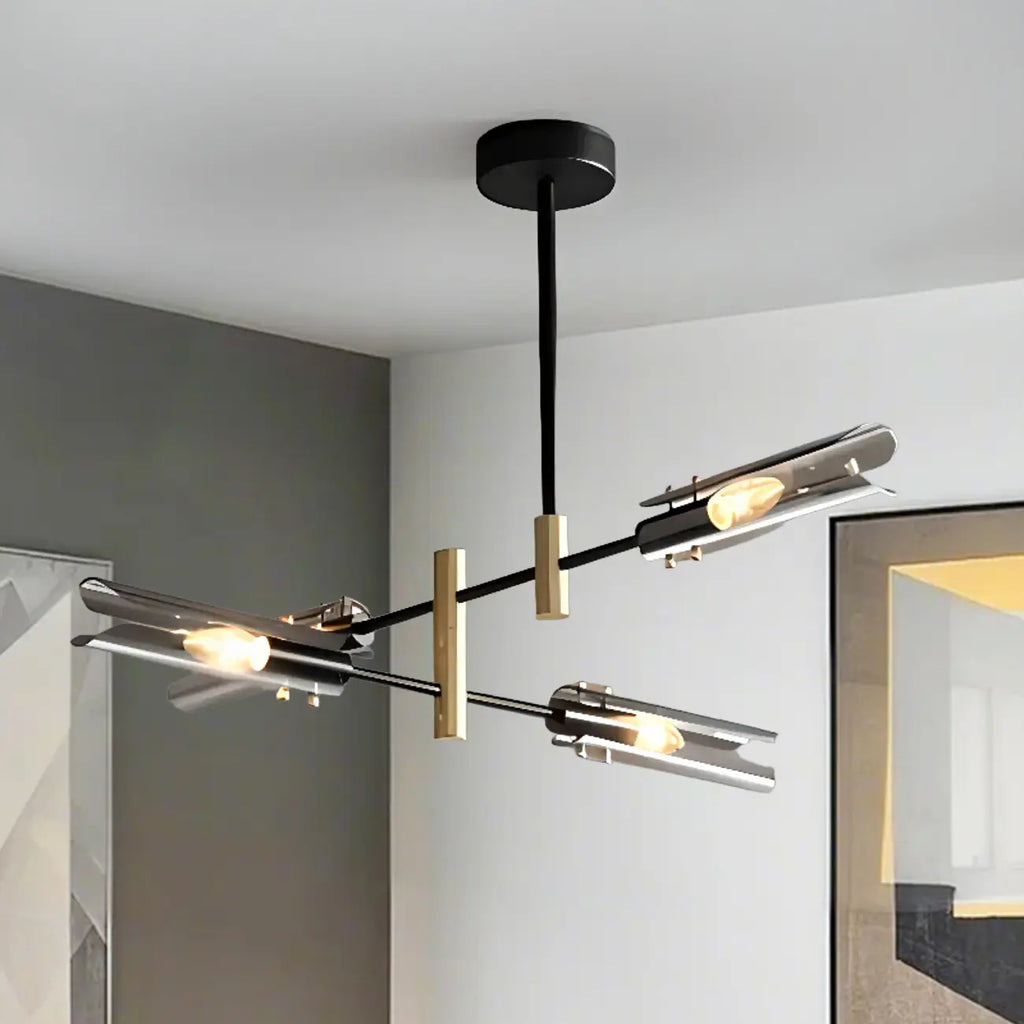 Lustre linéaire industriel moderne à hauteur réglable