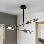 Lustre linéaire industriel moderne à hauteur réglable