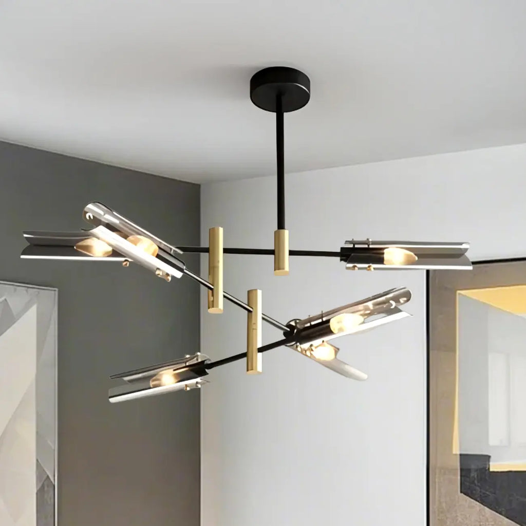 Lustre linéaire industriel moderne à hauteur réglable