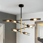Lustre linéaire industriel moderne à hauteur réglable