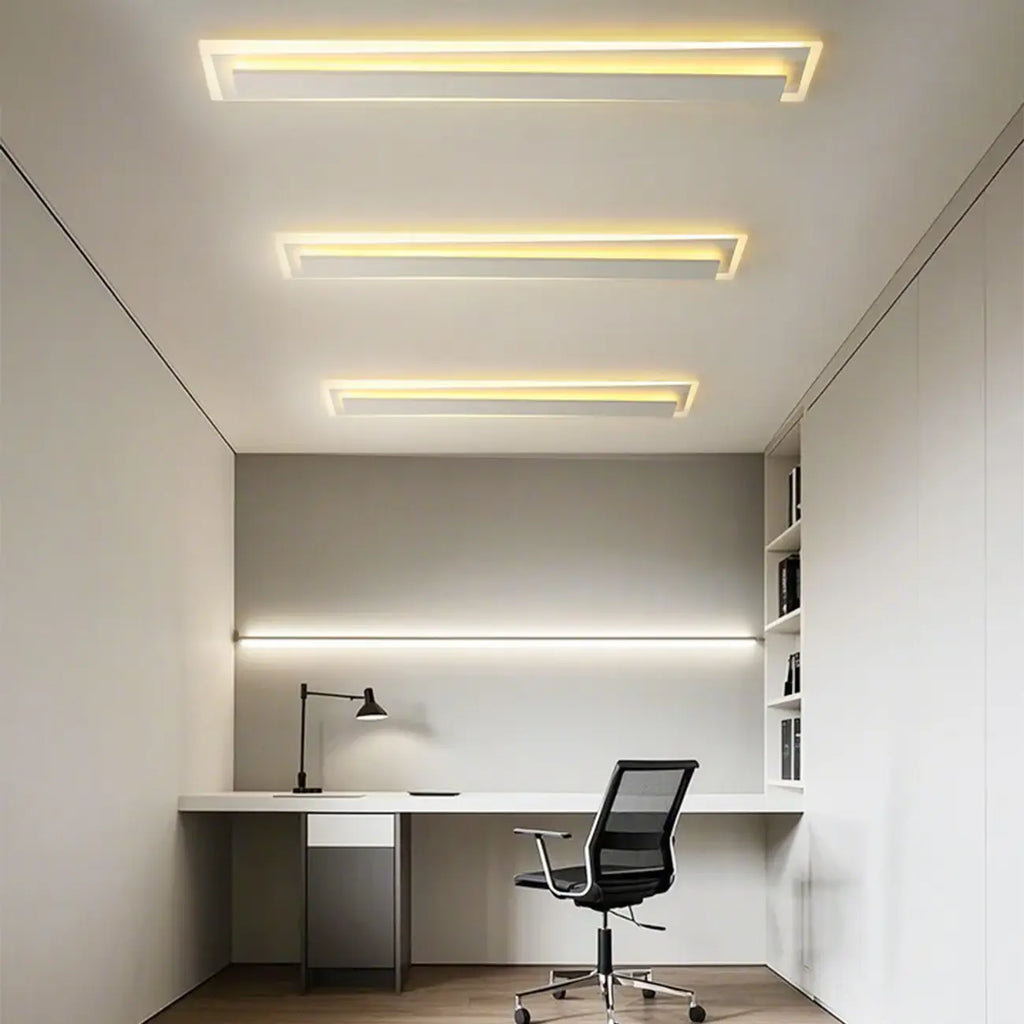 Plafonnier géométrique encastré à 2 lumières pour salon