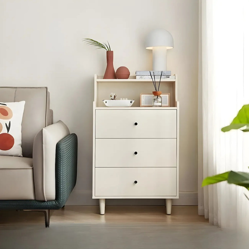 Commodes et coffres en bois blanc résistant avec rangement compact