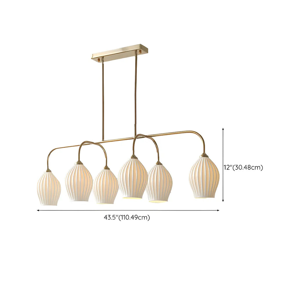 Suspension géométrique en métal pour îlot de cuisine
