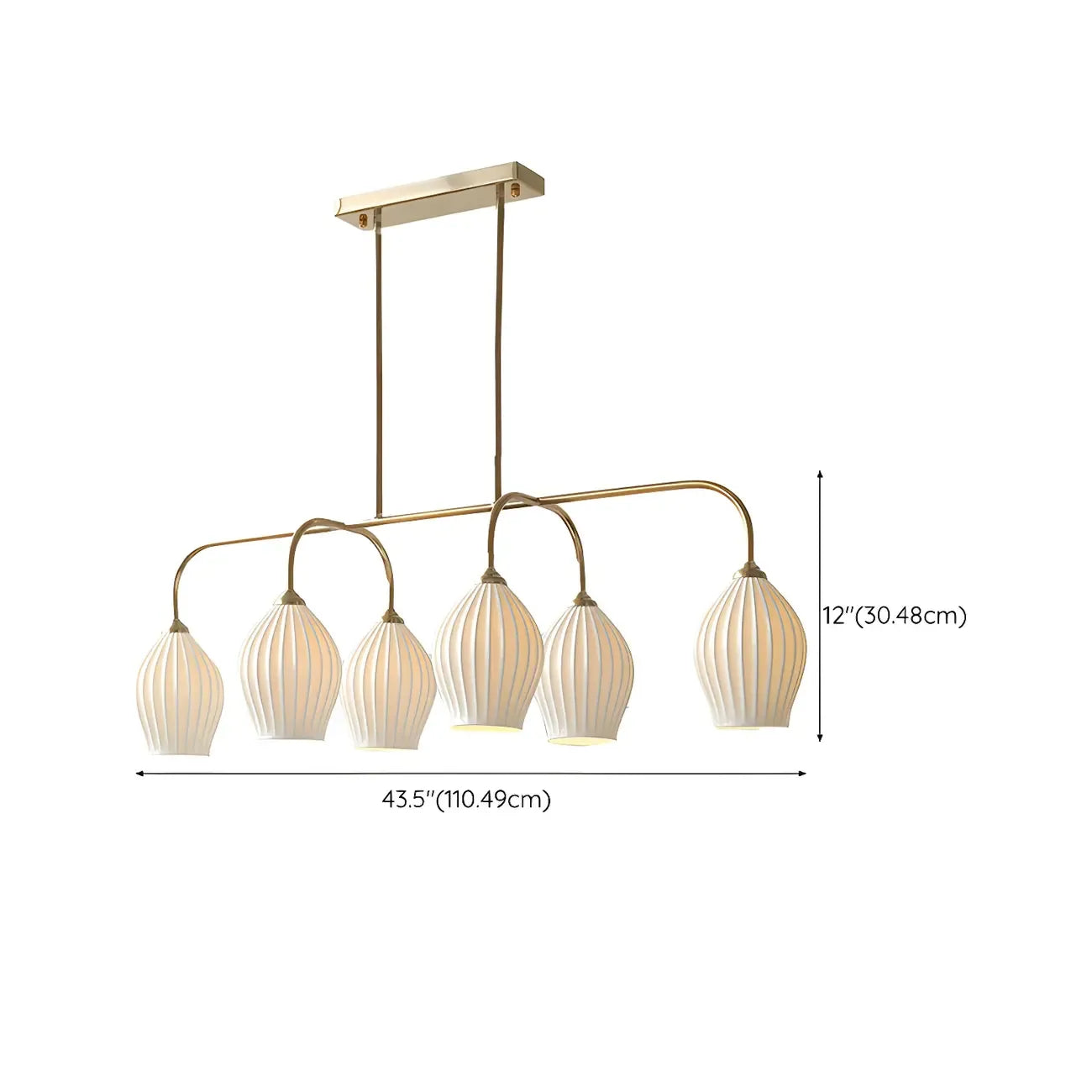 Suspension géométrique en métal pour îlot de cuisine