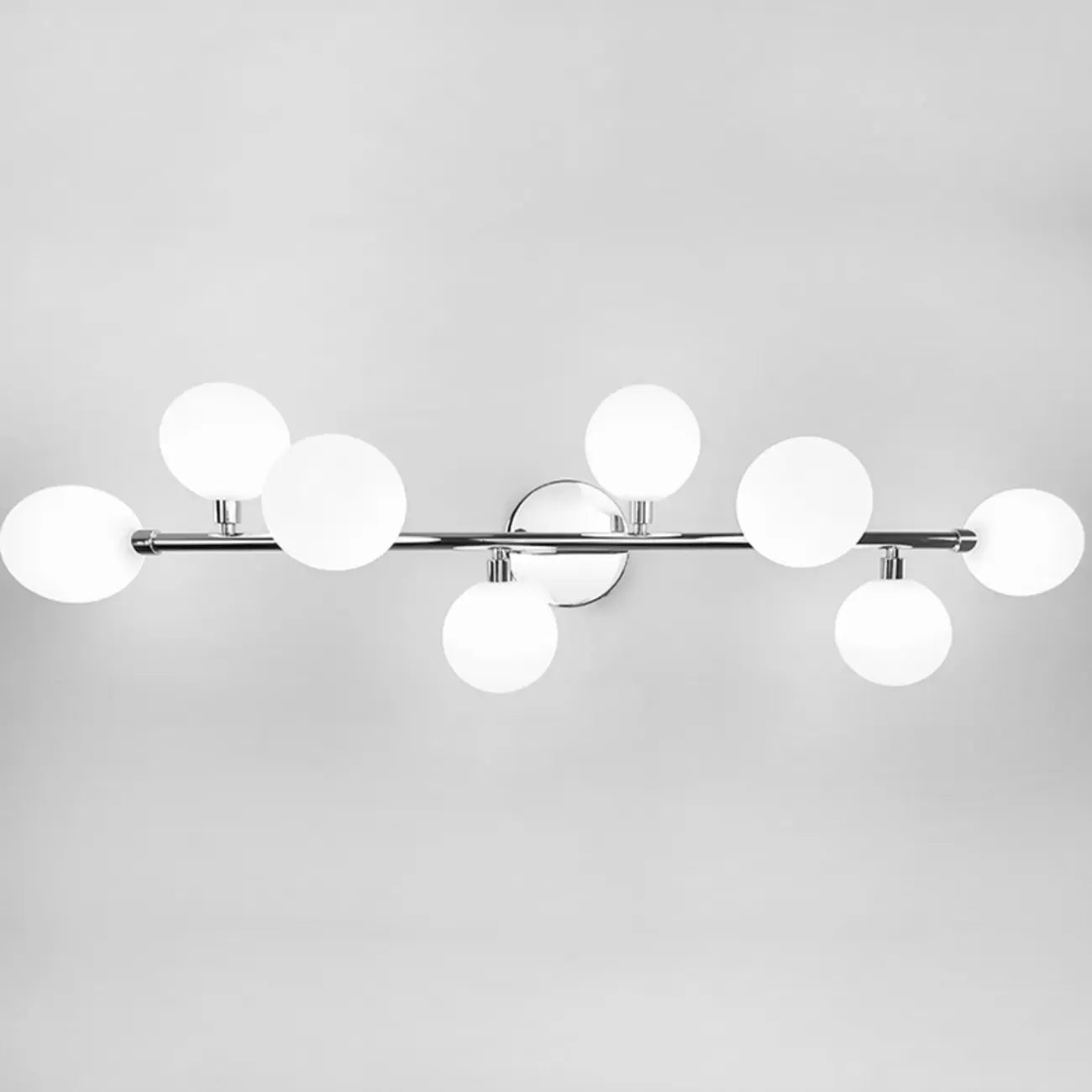 Applique murale moderne à 5 lumières en résine blanche avec globe pour salle de bain