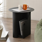 Table d'appoint ronde en fer de style scandinave abstrait