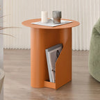 Table d'appoint ronde en fer de style scandinave abstrait