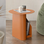 Table d'appoint ronde en fer de style scandinave abstrait