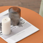 Table d'appoint ronde en fer de style scandinave abstrait