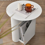 Table d'appoint ronde en fer de style scandinave abstrait