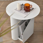 Table d'appoint ronde en fer de style scandinave abstrait