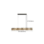 Suspension LED à intensité variable en cristal torsadé pour îlot de cuisine