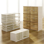 Armoire à chaussures pliable en plastique glamour avec couvercle transparent