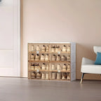 Armoire à chaussures pliable en plastique glamour avec couvercle transparent