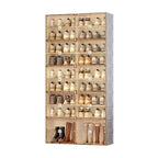 Armoire à chaussures pliable en plastique glamour avec couvercle transparent