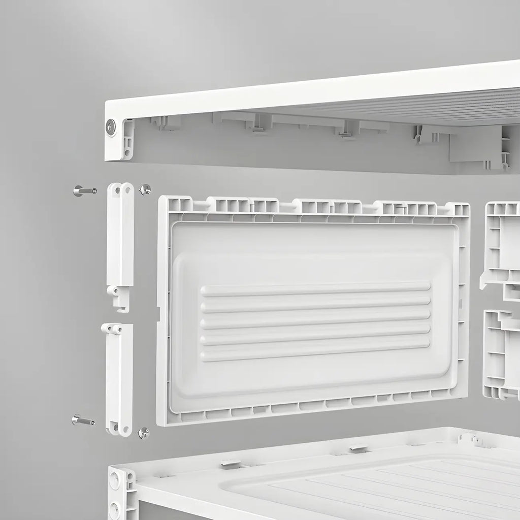 Armoire à chaussures pliable en plastique glamour avec couvercle transparent