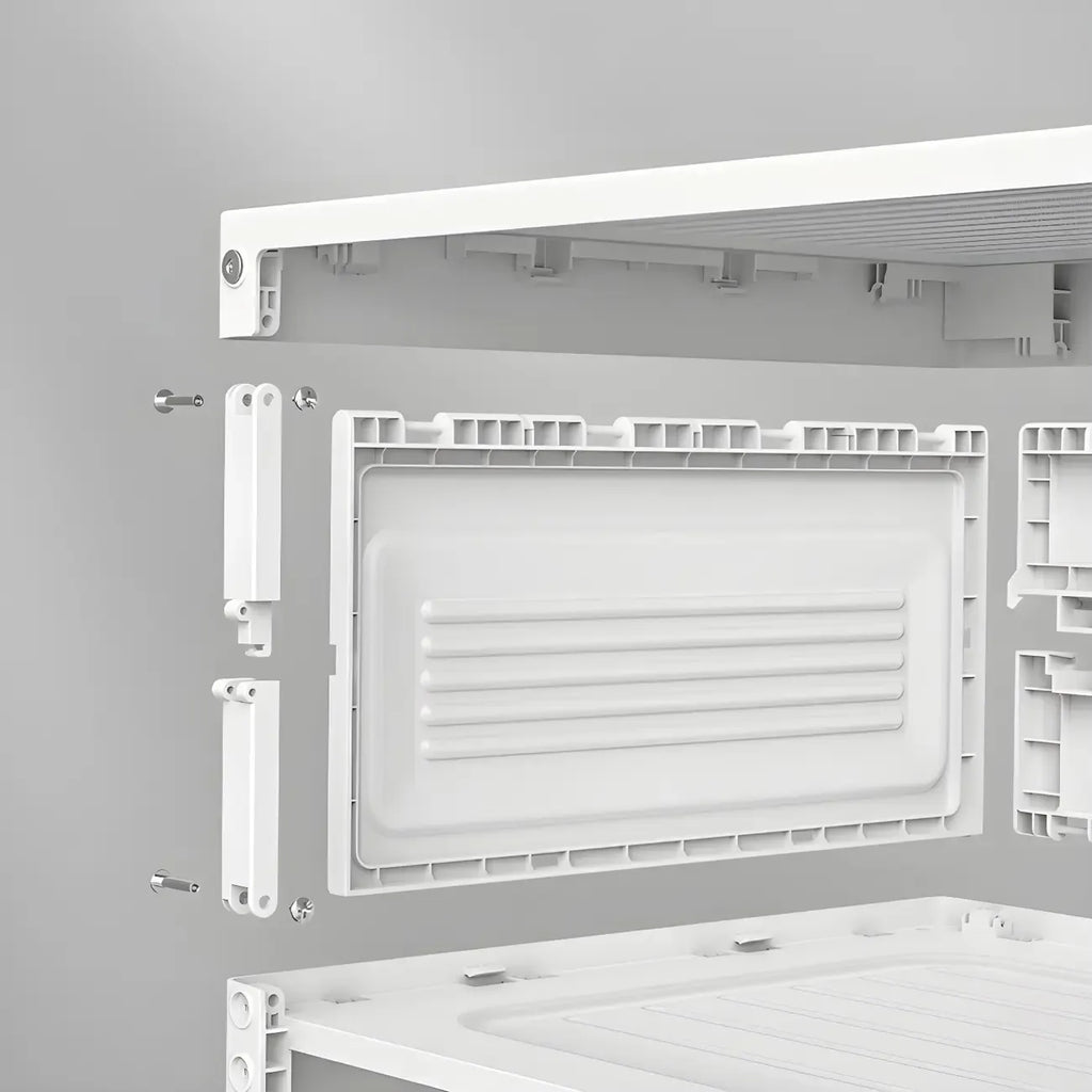 Armoire à chaussures pliable en plastique glamour avec couvercle transparent