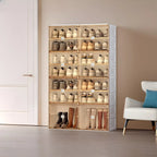 Armoire à chaussures pliable en plastique glamour avec couvercle transparent