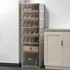 Armoire à chaussures pliable en plastique glamour avec couvercle transparent