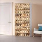 Armoire à chaussures pliable en plastique glamour avec couvercle transparent