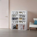Armoire à chaussures pliable en plastique glamour avec couvercle transparent