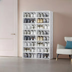 Armoire à chaussures pliable en plastique glamour avec couvercle transparent