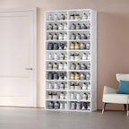 Armoire à chaussures pliable en plastique glamour avec couvercle transparent