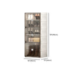 Armoire à chaussures pliable en plastique glamour avec couvercle transparent