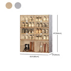 Armoire à chaussures pliable en plastique glamour avec couvercle transparent
