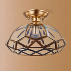 Plafonnier LED semi-encastré doré moderne pour la décoration intérieure