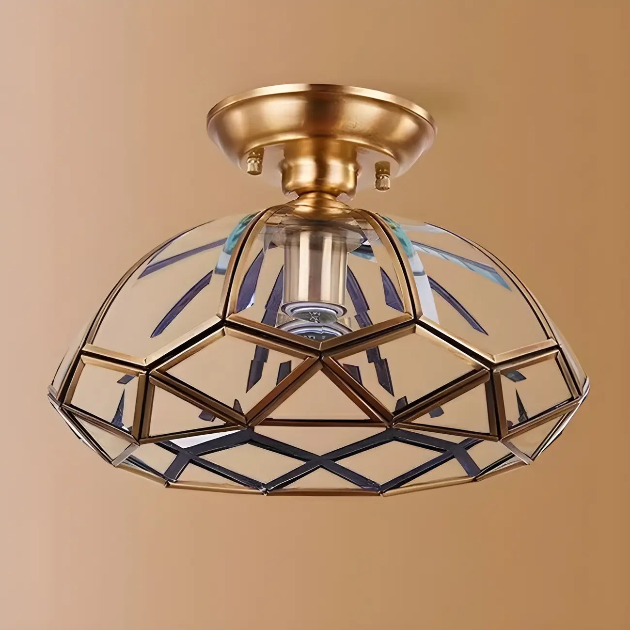 Plafonnier LED semi-encastré doré moderne pour la décoration intérieure