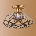 Plafonnier LED semi-encastré doré moderne pour la décoration intérieure