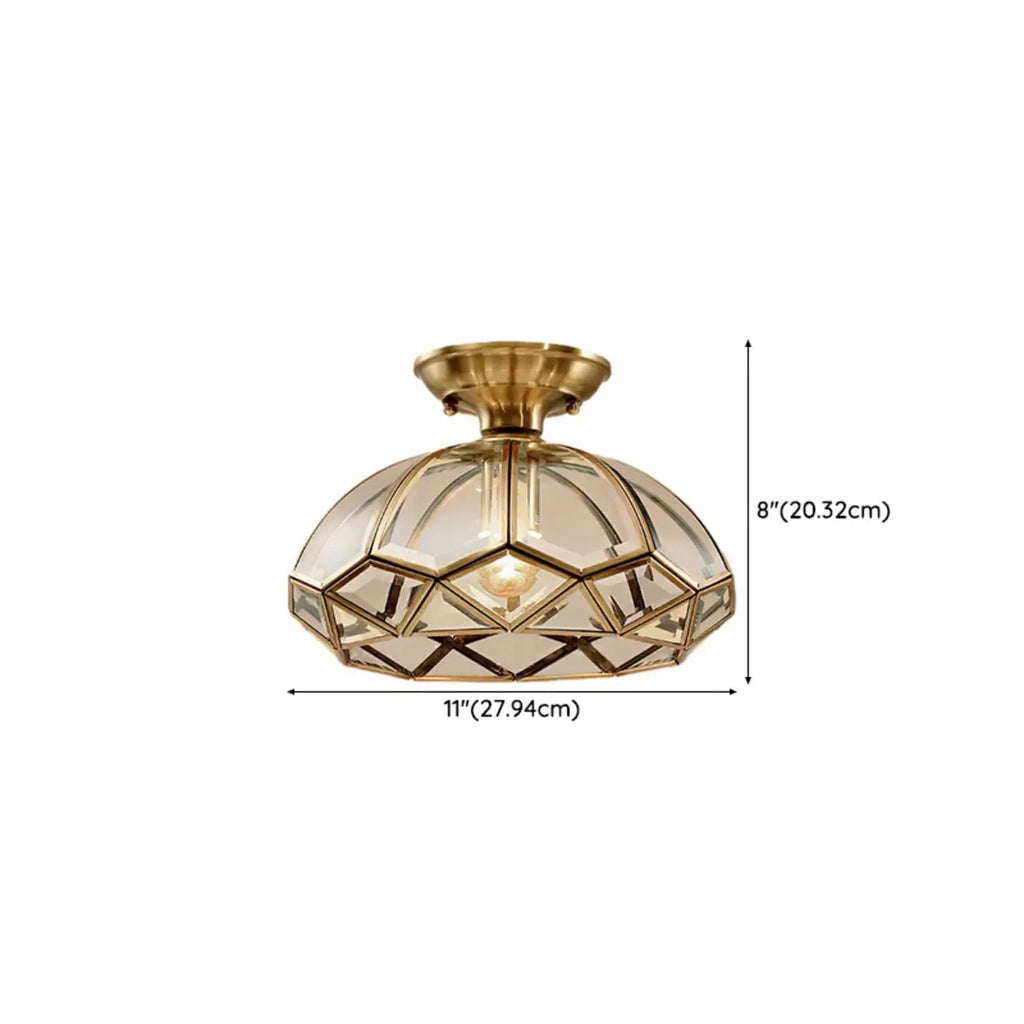 Plafonnier LED semi-encastré doré moderne pour la décoration intérieure