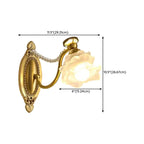 Applique murale moderne en verre à motif floral et LED, câblée, avec 2 lumières