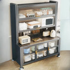 Buffet simple en métal perforé avec porte vitrée