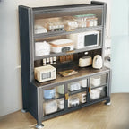 Buffet simple en métal perforé avec porte vitrée