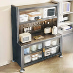 Buffet simple en métal perforé avec porte vitrée