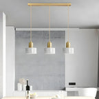 Suspension cylindrique moderne en marbre pour îlot de cuisine